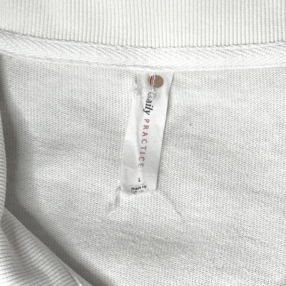 Daily Practice by Anthropologie White 1/4 Zip Cropped Sweatshirt Size L - Picture 5 of 7